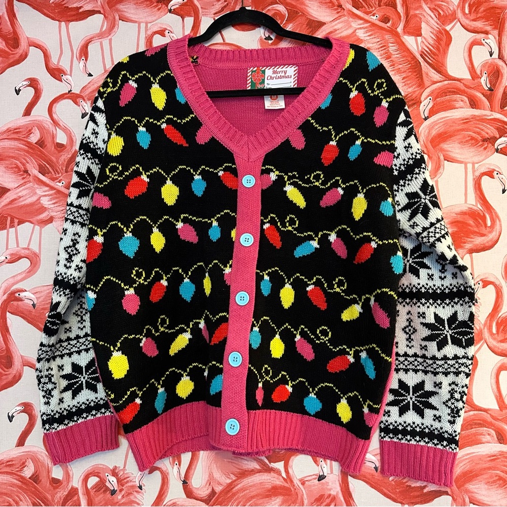 Vintage Style Ugly Christmas Sweater Size Medium